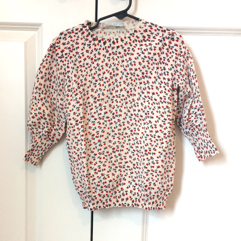 Girls floral crewneck sweater size 7 yrs
